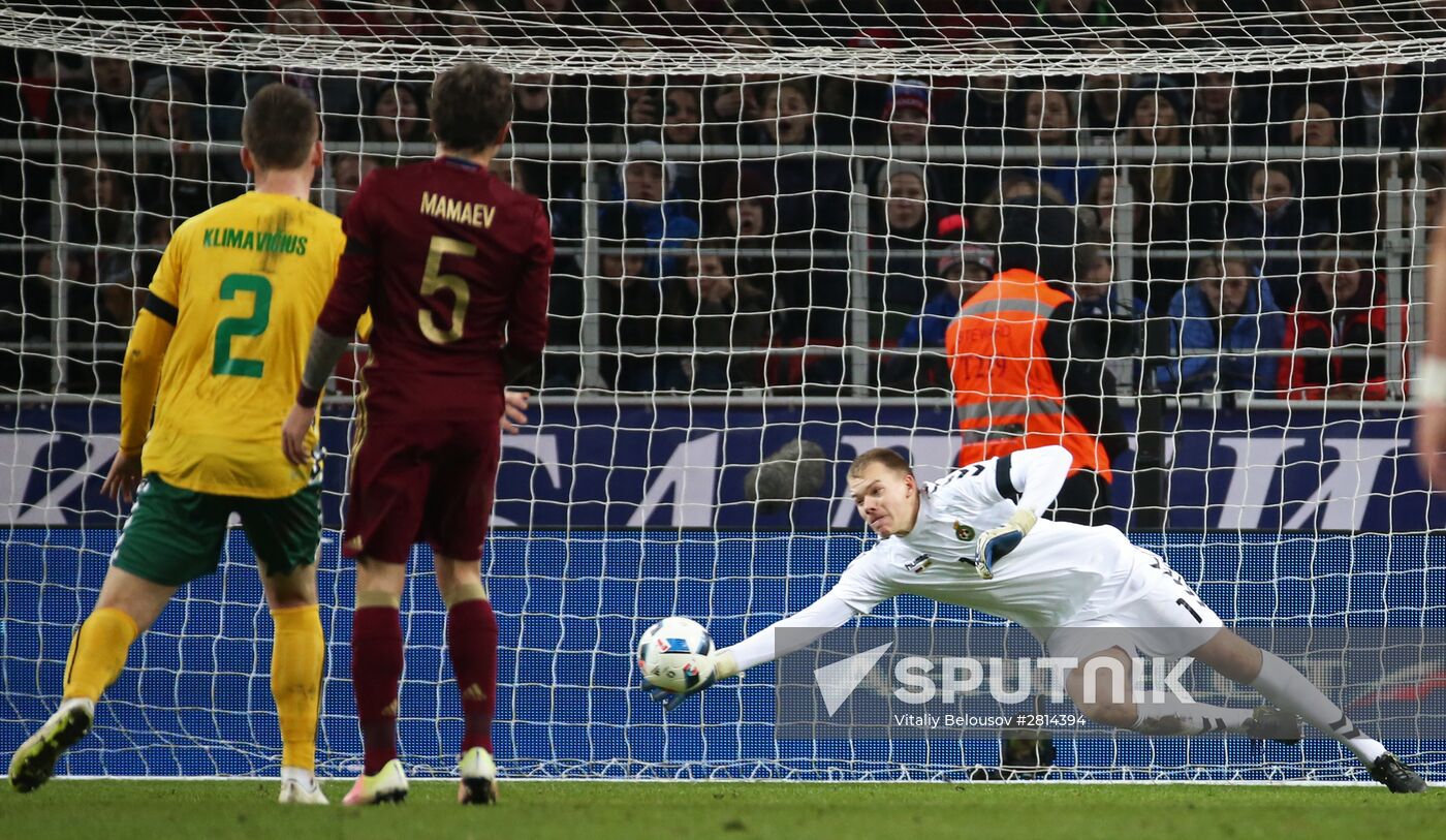 Football. Friendly match Russia vs. Lithuania