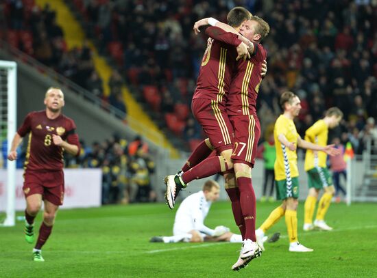 Football. Friendly match Russia vs. Lithuania