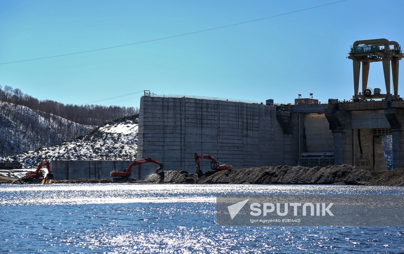 Nizhne-Bureyskaya hydro power plant in Amur Region