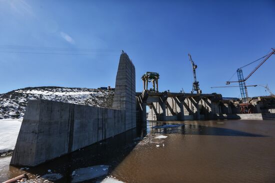 Nizhne-Bureyskaya hydro power plant in Amur Region