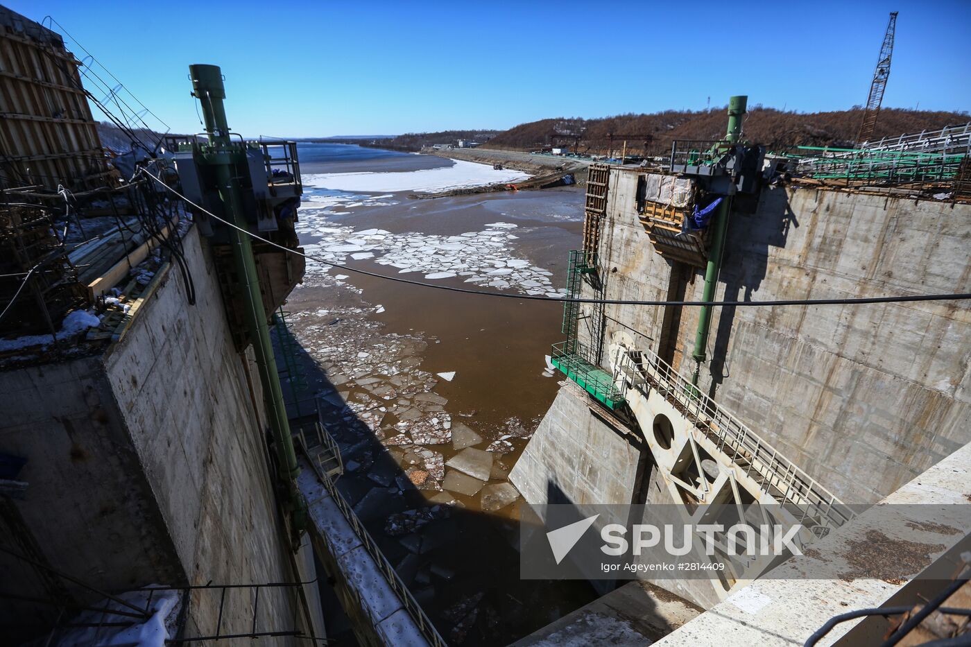 Nizhne-Bureyskaya hydro power plant in Amur Region