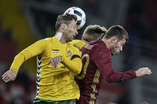 Russia vs. Lithuania friendly football match