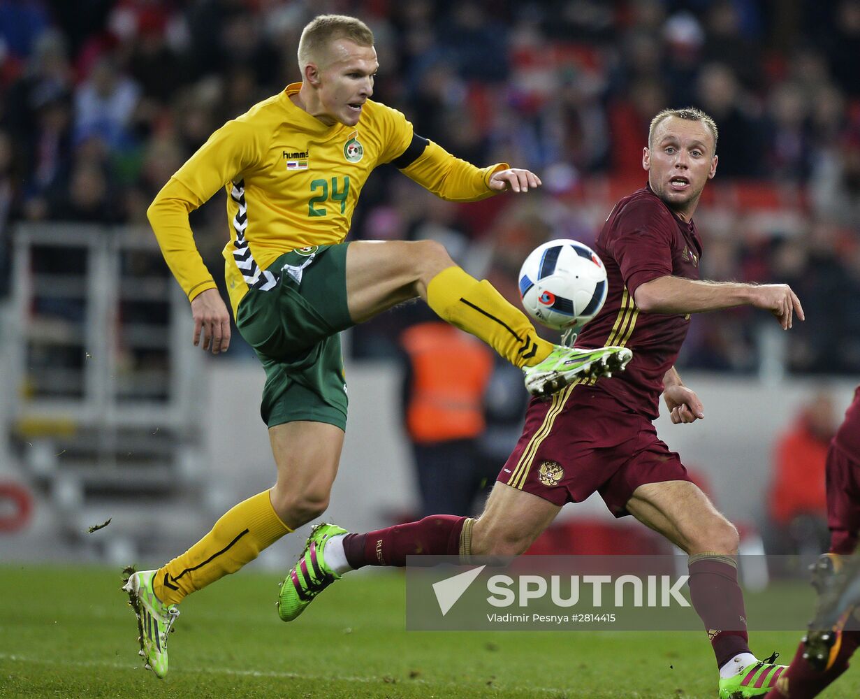 Russia vs. Lithuania friendly football match