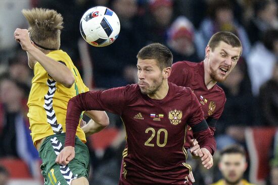 Russia vs. Lithuania friendly football match