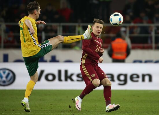 Russia vs. Lithuania friendly football match