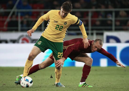 Russia vs. Lithuania friendly football match