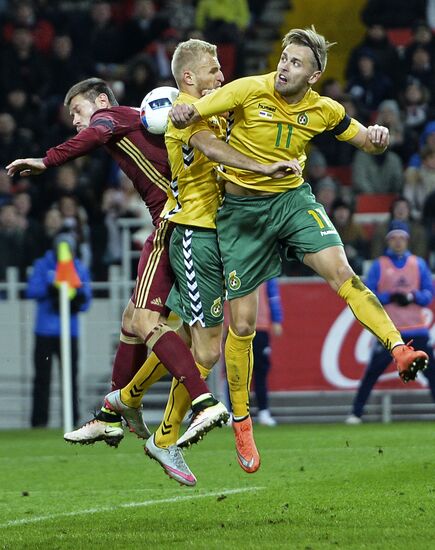 Russia vs. Lithuania friendly football match