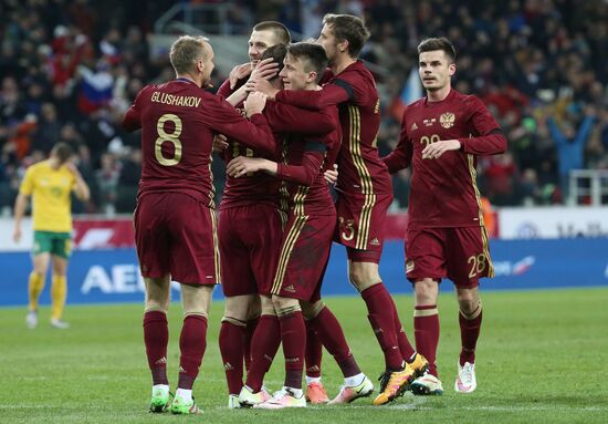 Russia vs. Lithuania friendly football match