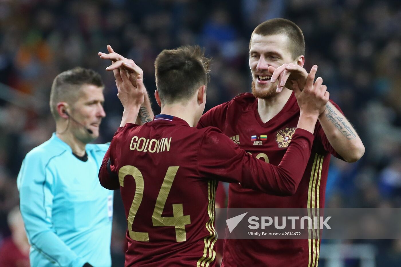 Russia vs. Lithuania friendly football match