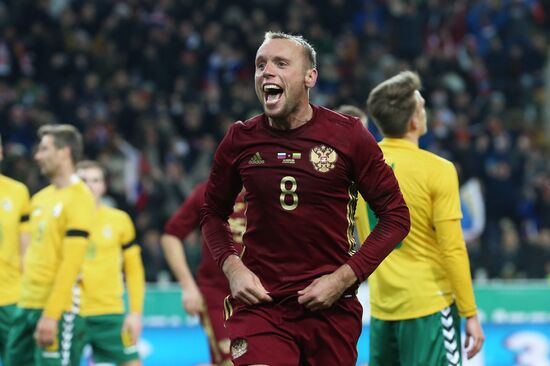 Russia vs. Lithuania friendly football match