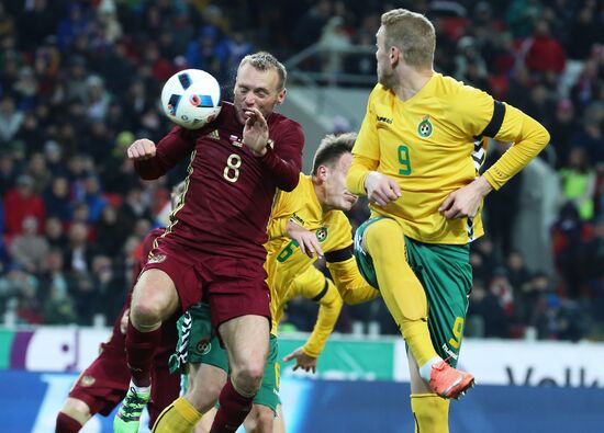 Russia vs. Lithuania friendly football match