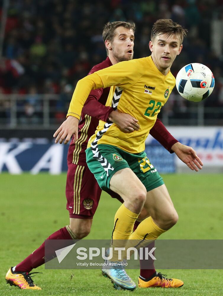 Russia vs. Lithuania friendly football match