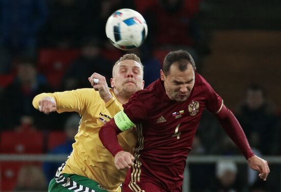 Russia vs. Lithuania friendly football match