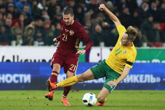 Russia vs. Lithuania friendly football match
