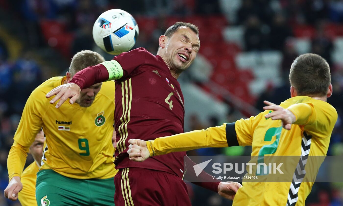 Russia vs. Lithuania friendly football match