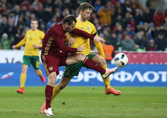 Russia vs. Lithuania friendly football match