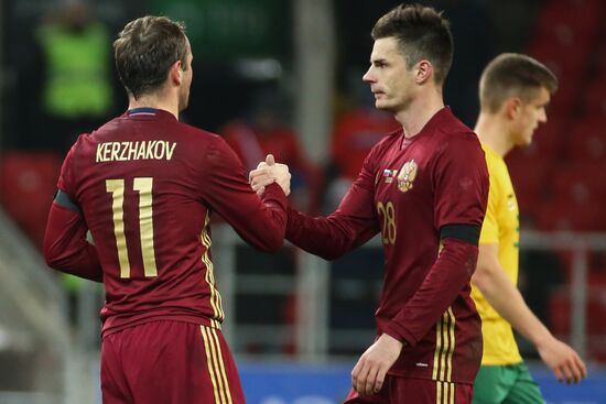 Russia vs. Lithuania friendly football match