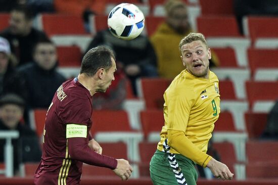 Russia vs. Lithuania friendly football match