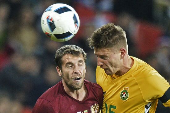 Russia vs. Lithuania friendly football match