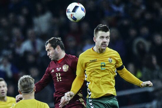 Russia vs. Lithuania friendly football match