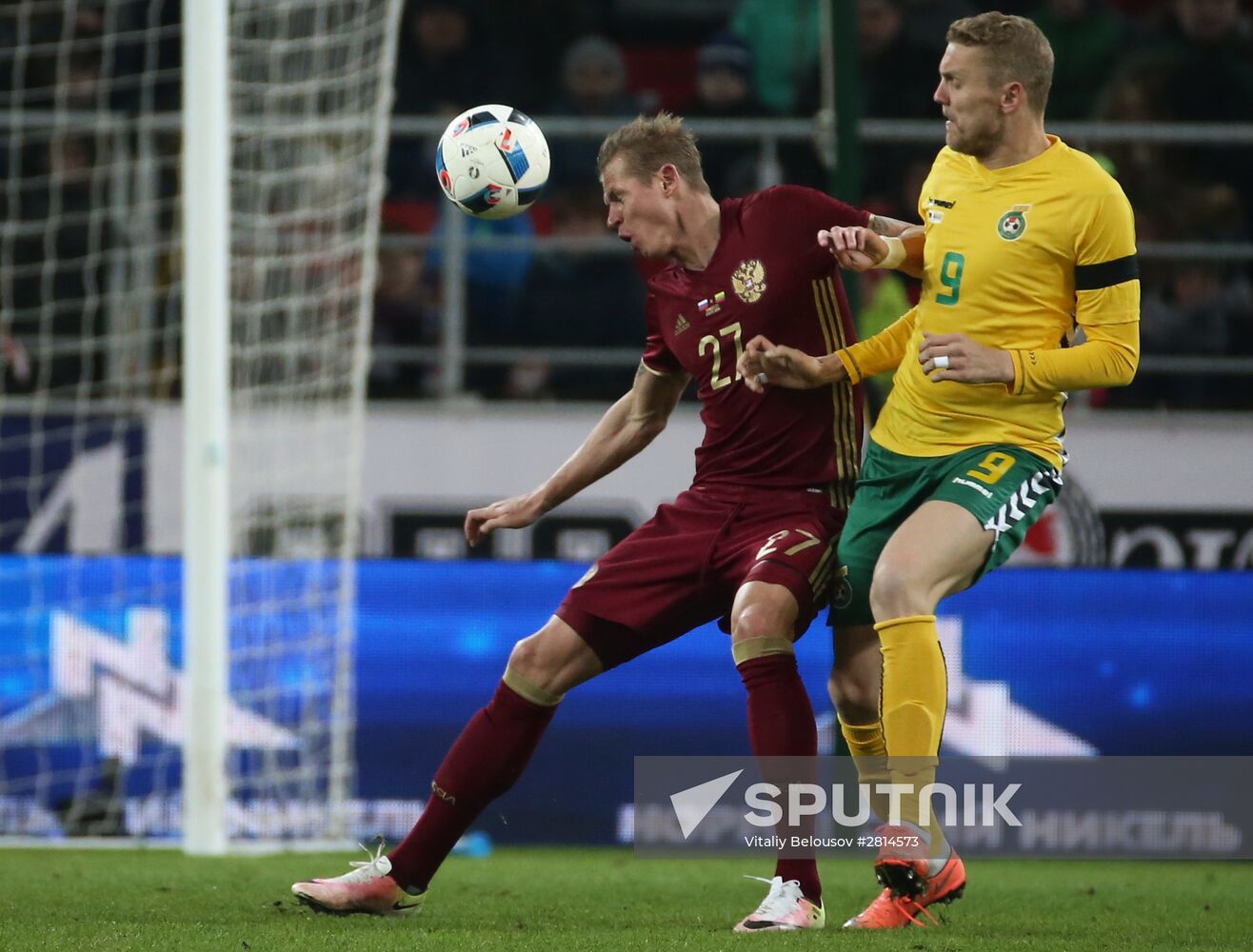 Russia vs. Lithuania friendly football match