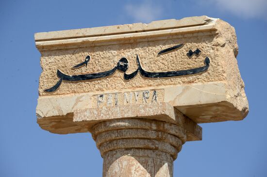 Historical part of Palmyra damaged during military operations