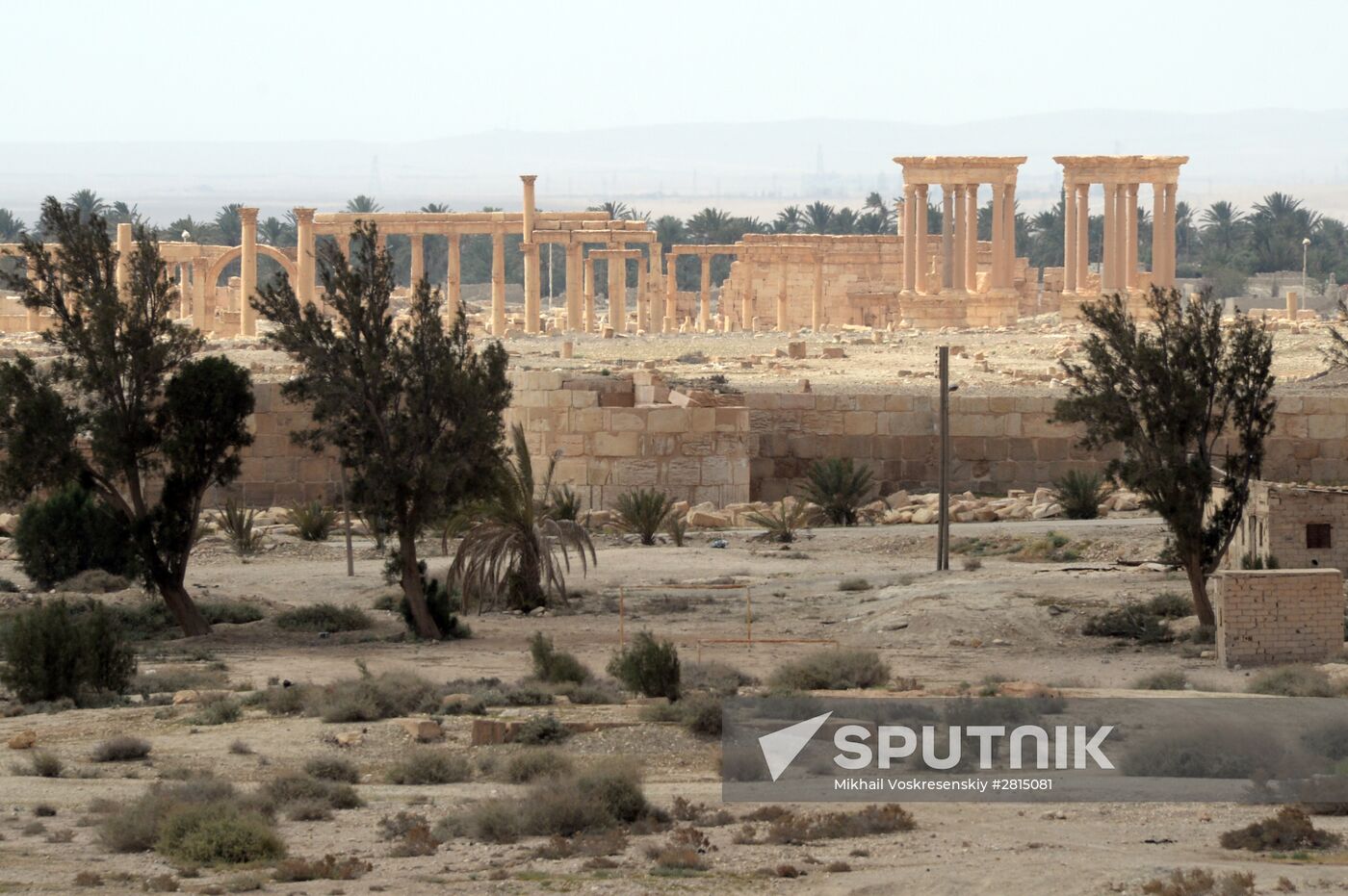 Historical part of Palmyra damaged during military operations