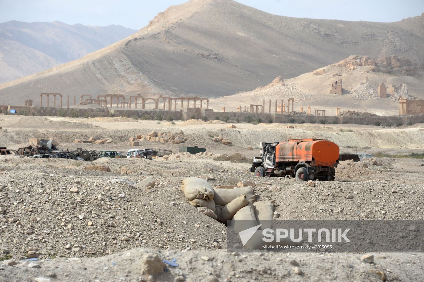 Historical part of Palmyra damaged during military operations