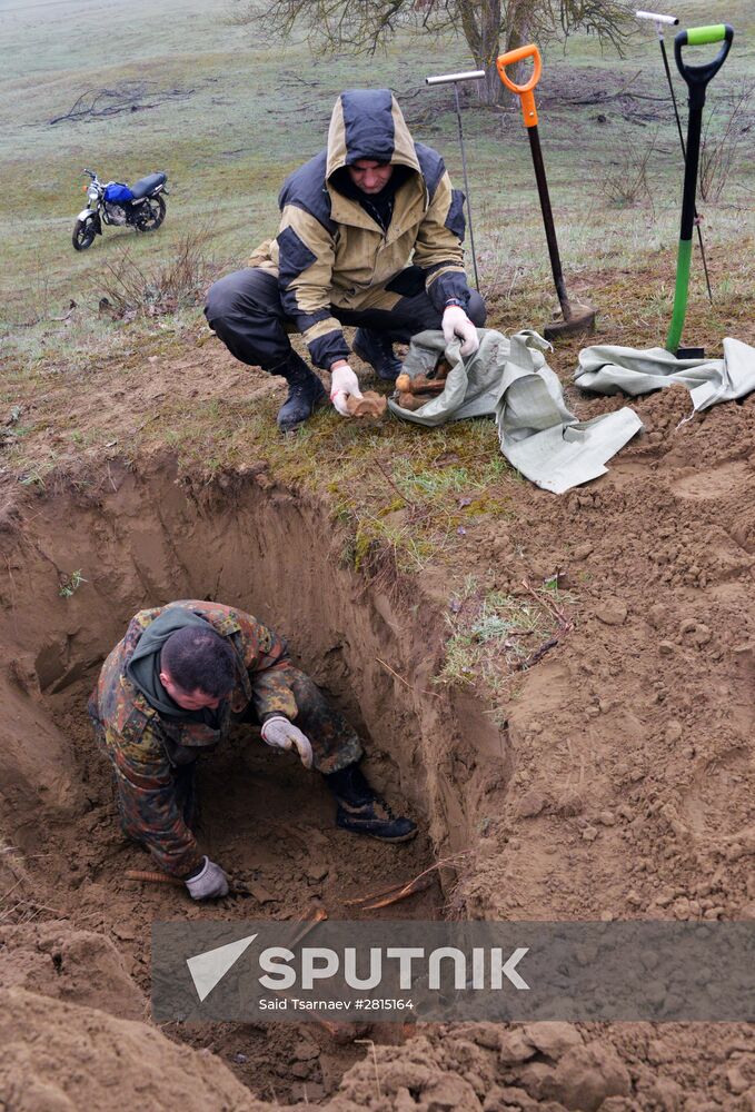 Searching for remains of soldiers killed during the Great Patriotic War, in the Chechen Republic