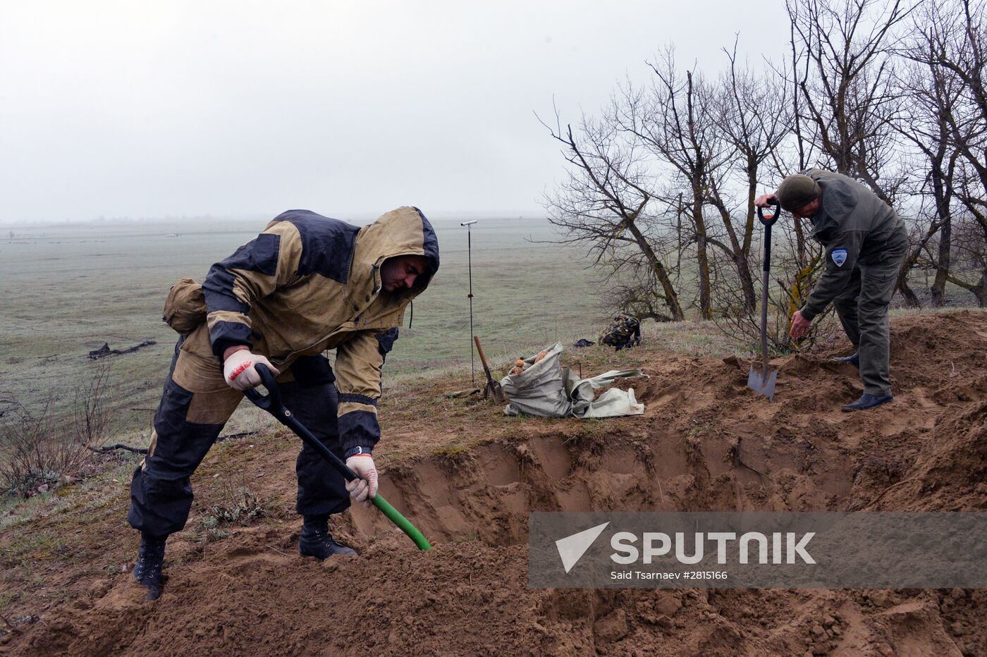 Searching for remains of soldiers killed during the Great Patriotic War, in the Chechen Republic