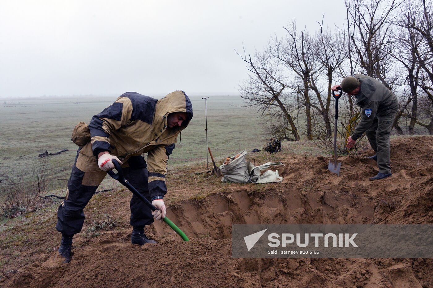 Searching for remains of soldiers killed during the Great Patriotic War, in the Chechen Republic
