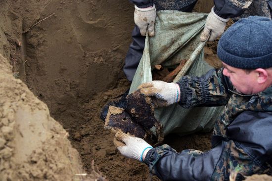 Searching for remains of soldiers killed during the Great Patriotic War, in the Chechen Republic
