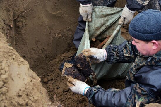 Searching for remains of soldiers killed during the Great Patriotic War, in the Chechen Republic