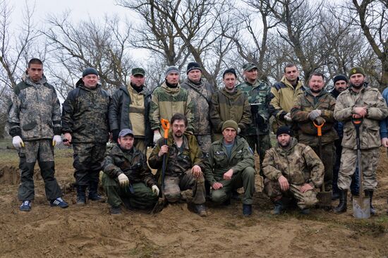 Searching for remains of soldiers killed during the Great Patriotic War, in the Chechen Republic