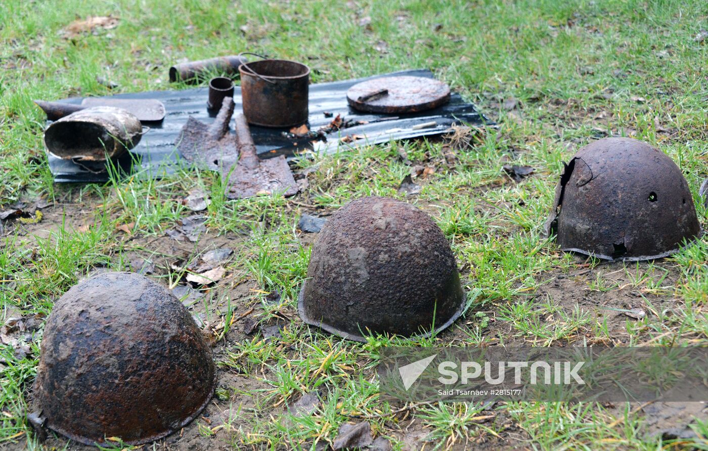 Searching for remains of soldiers killed during the Great Patriotic War, in the Chechen Republic
