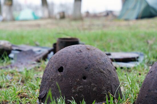 Searching for remains of soldiers killed during the Great Patriotic War, in the Chechen Republic