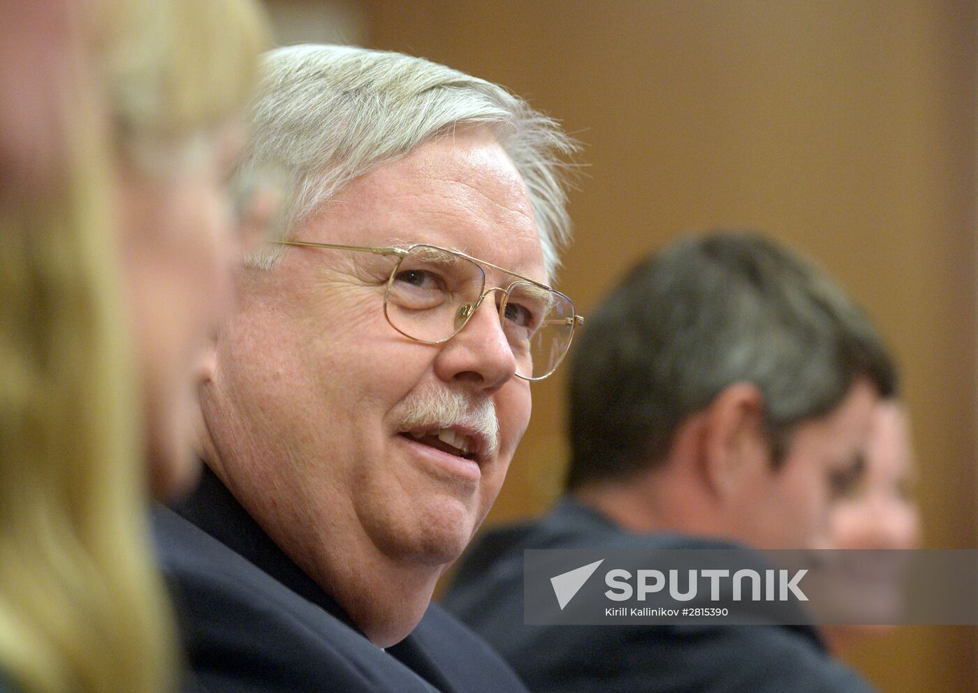 Russian Economic Development Minister Aleksei Ulyukaev meets with US Ambassador John Tefft