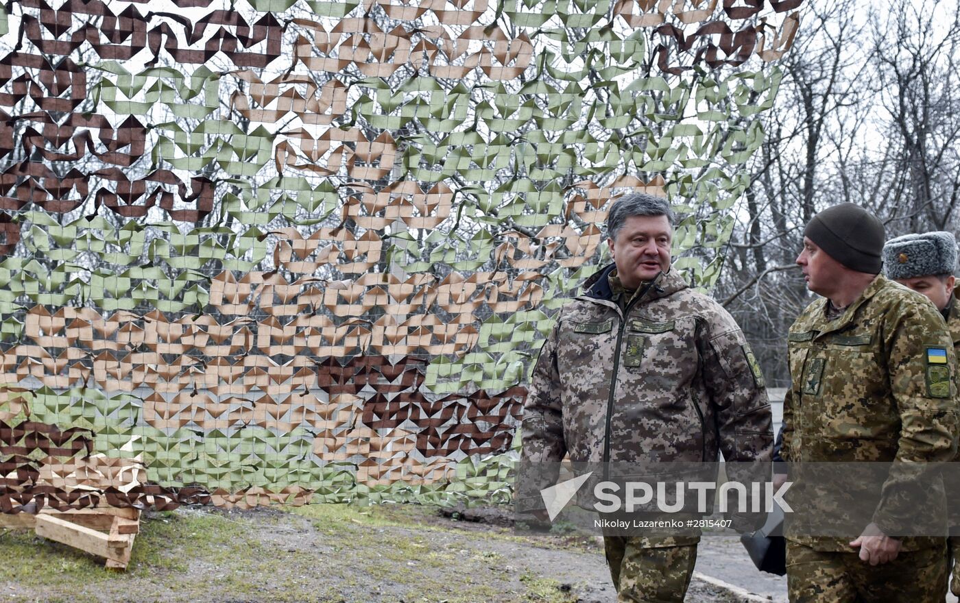 Ukrainian President Petro Poroshenko visits Donetsk Region