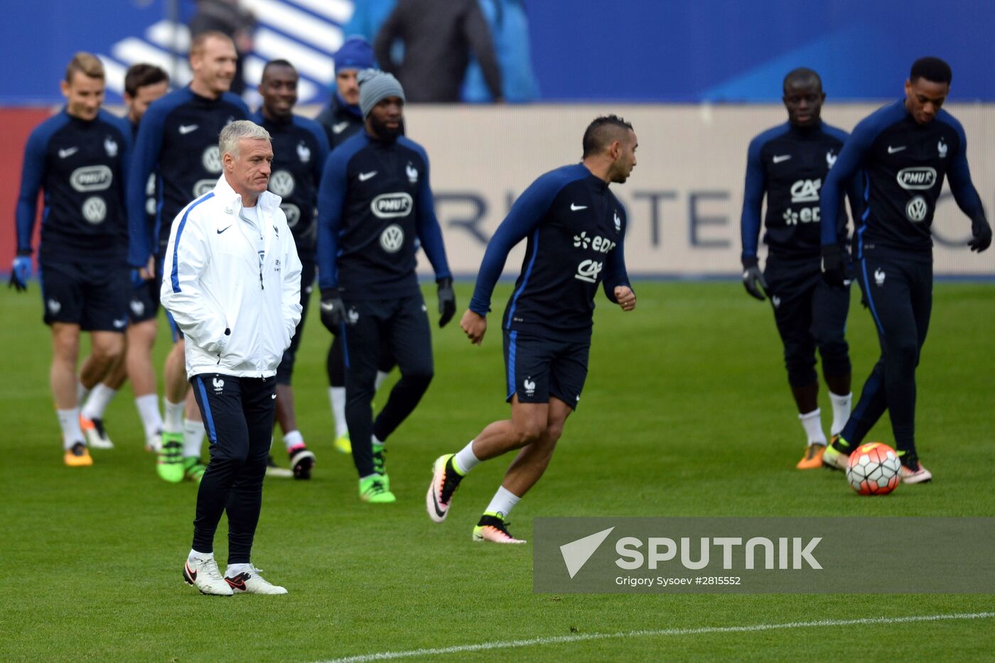 Training session of French national football team