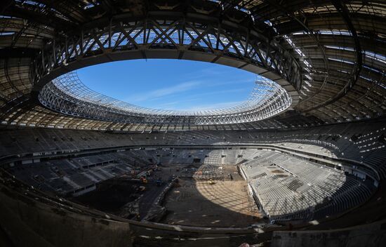 Luzhniki Stadium under reconstruction