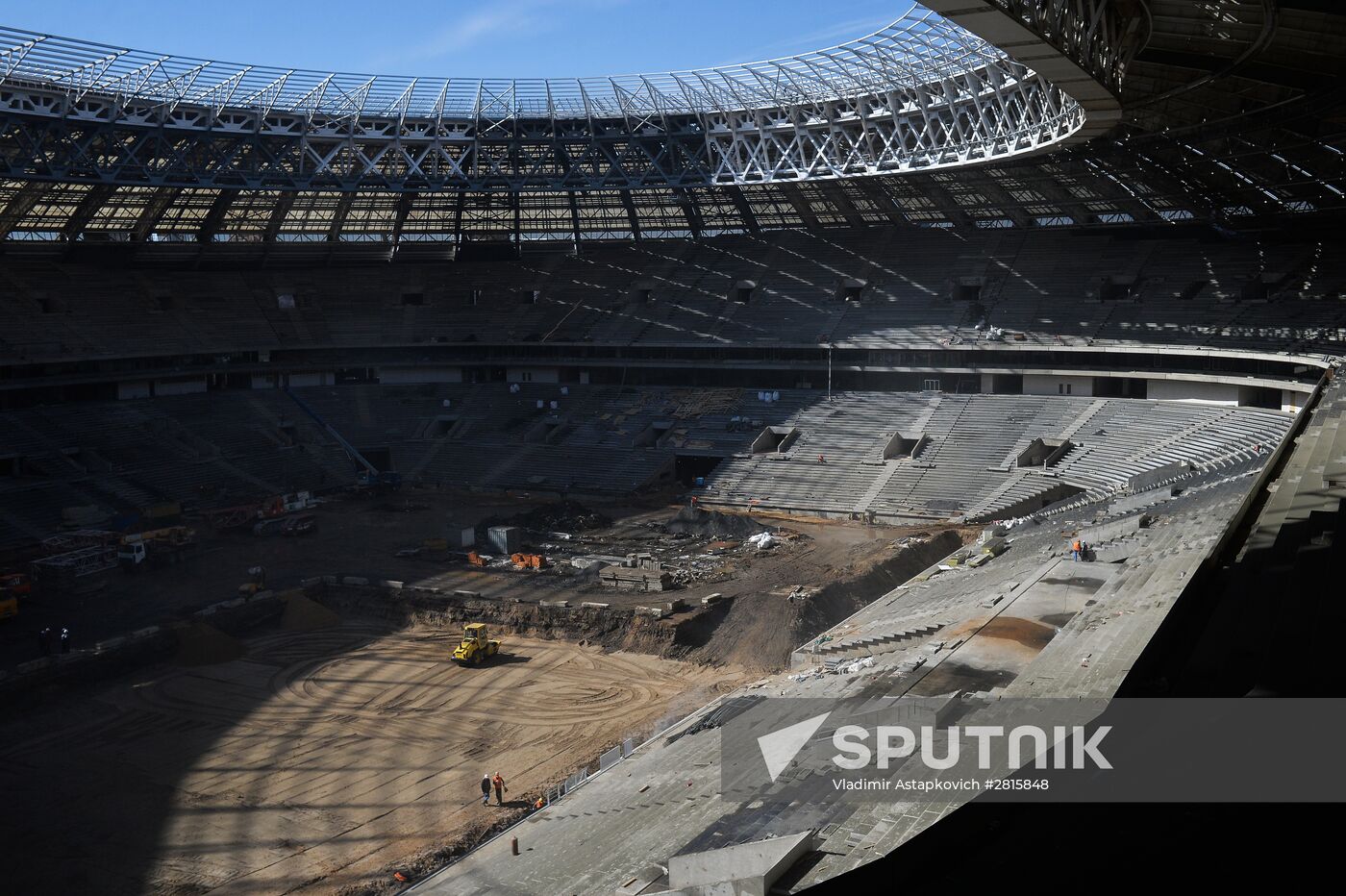 Luzhniki Stadium under reconstruction