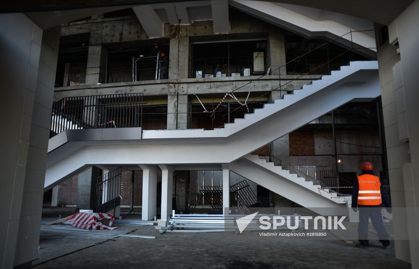 Luzhniki Stadium under reconstruction