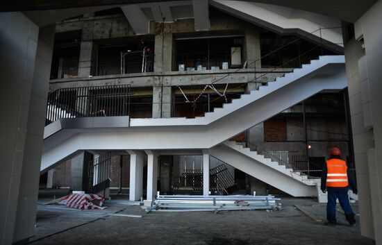 Luzhniki Stadium under reconstruction