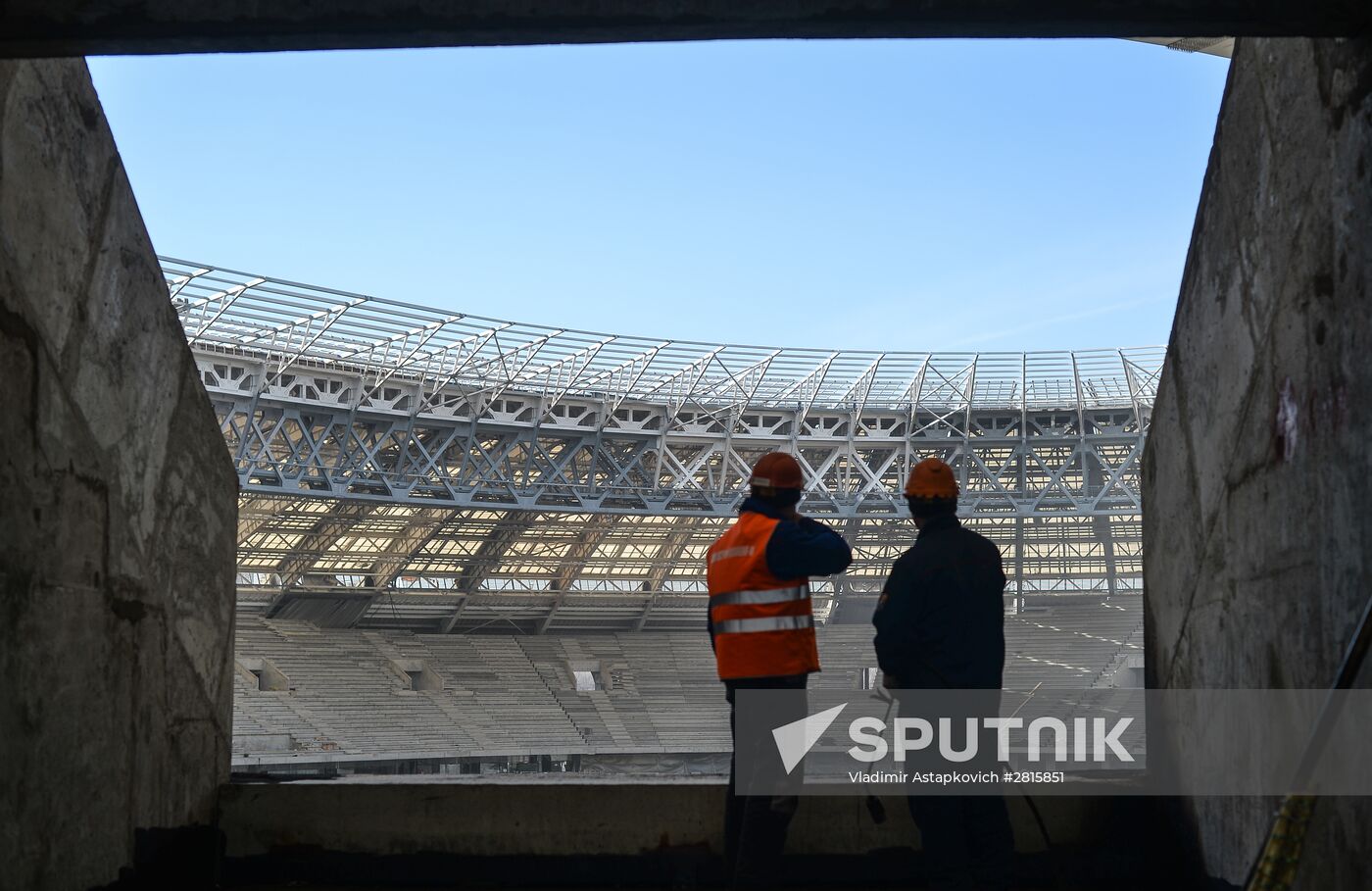 Luzhniki Stadium under reconstruction