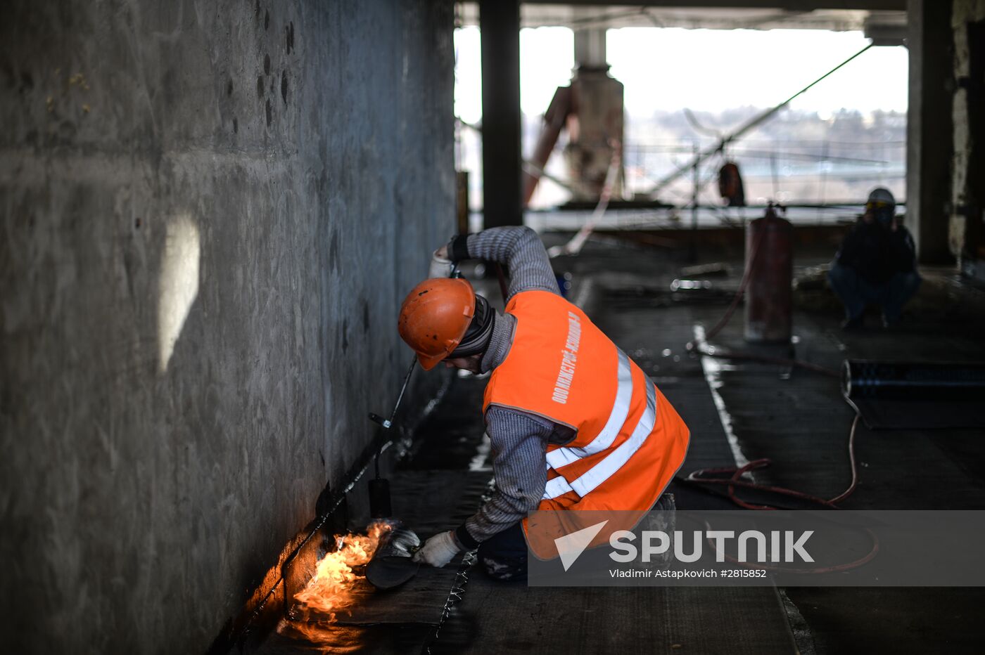 Luzhniki Stadium under reconstruction