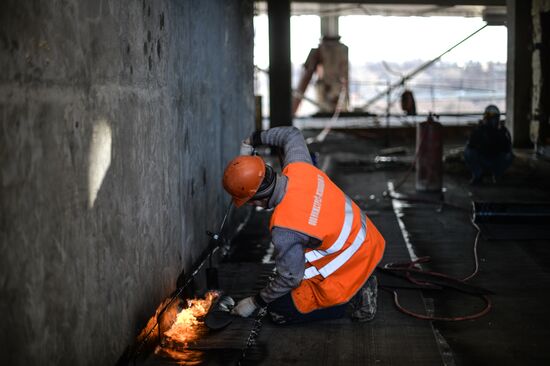 Luzhniki Stadium under reconstruction