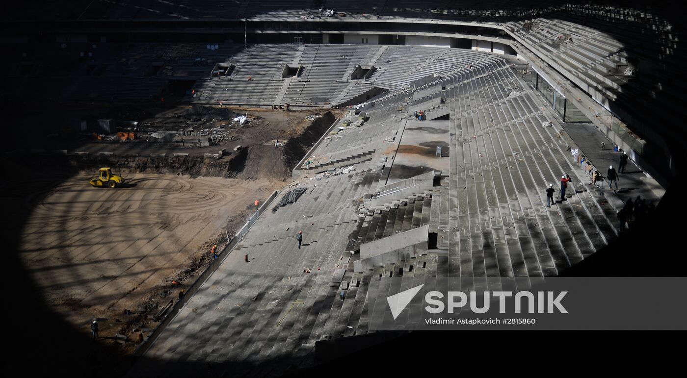 Luzhniki Stadium under reconstruction