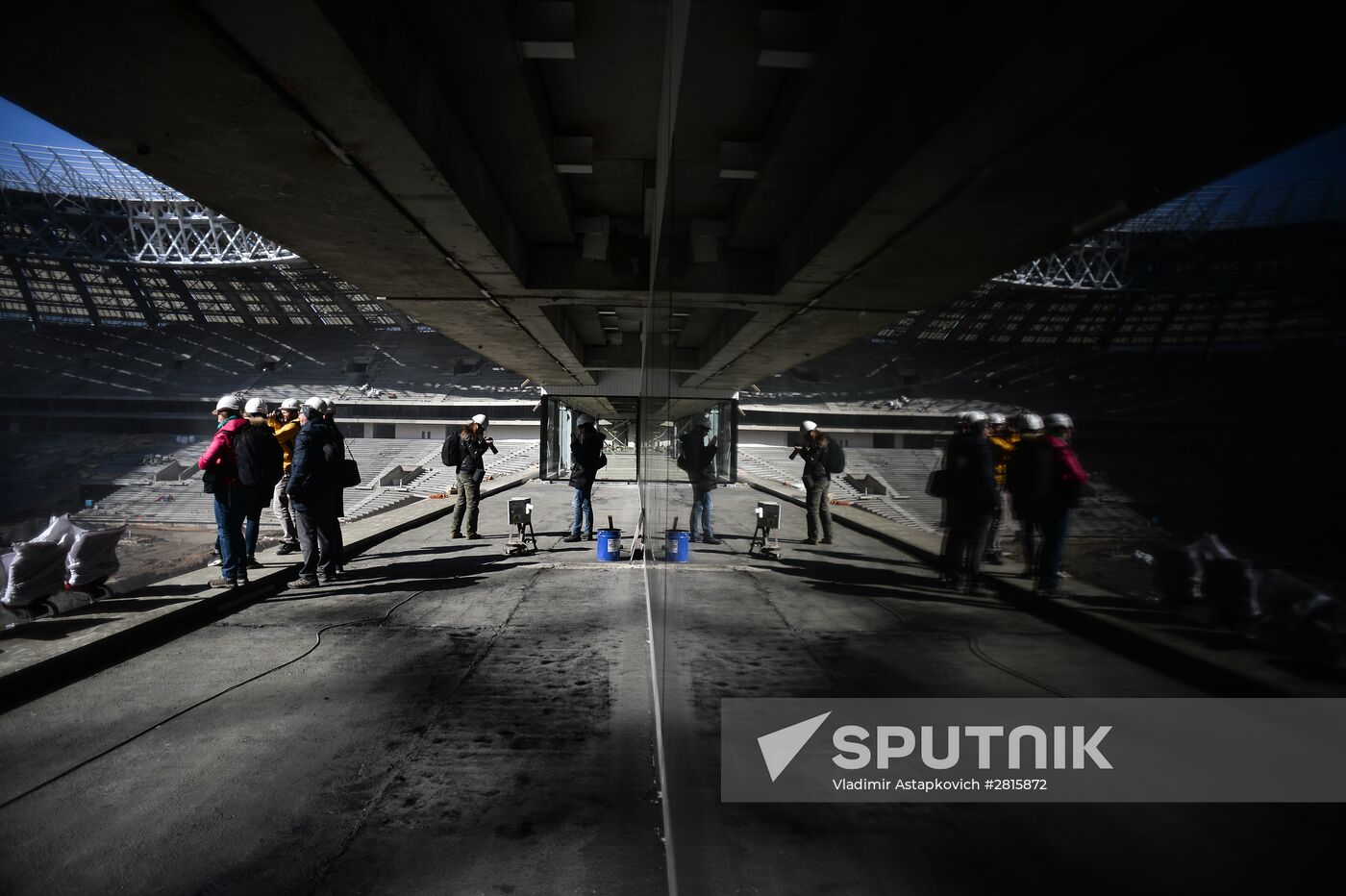 Luzhniki Stadium under reconstruction