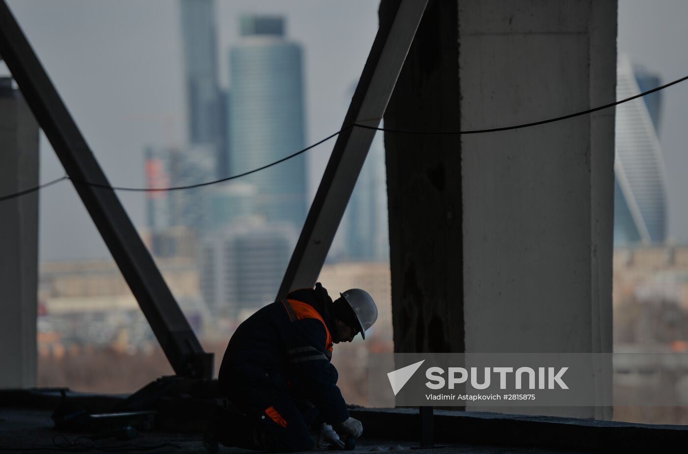 Luzhniki Stadium under reconstruction
