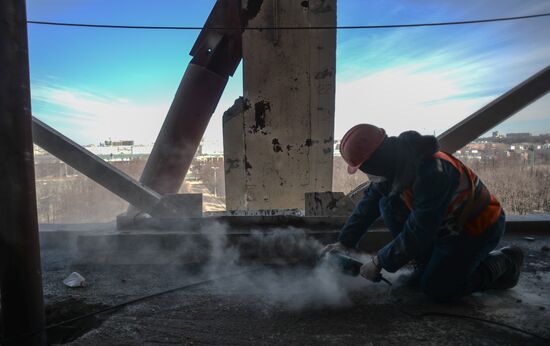 Luzhniki Stadium under reconstruction